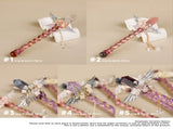 Handmade Crystal Wand, Raw Gemstone Scepter, Natural Magic Wand Rose Quartz V1178-0450-MFBFS