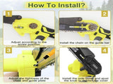 NEW 36V 8" Mini Cordless Electric Chainsaw 2XBattery Wood Cutter Rechargeable V201-FDZ0036YL8AU
