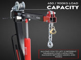Hydraulic Crane 900kg Pickup Swivel Ute Truck Trailer Lift Hoist Winch Haul V379-PKUPCRNBOSET01