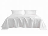 Giselle Double 500TC Cotton 4Pcs Sheet Set with 40cm Extra Deep Pocket for Thick Mattresses Sateen SHEETSETS-TC5-W-D