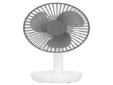 Oscillating Desk Fan Rechargeable Mute Practical Desktop USB Charging Fan for Home SchoolWhite V1294-YM0901-3113210069311