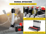 Hydraulic Directional Control Valve, 6 Spool Hydraulic Spool Valve, 11 GPM Hydraulic Loader Valve, V952-KZFFXYC611GPMFJ1GV0