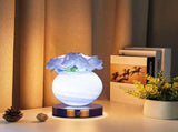 Blue Dreamy Rose Planet Lamp Night Light - Elegant 21cm USB-Charged 3-Color Touch Dimming Decor Gift V888-ELOSUNG21554