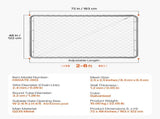 Chain Link Fence Gate, 183 x 122 cm, Adjustable Chain Link Fence Panel, Fit 67-183 cm x 183 cm V952-SWHYM7248INC0PSZBV0