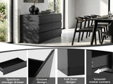 Artiss 6 Chest of Drawers Lowboy Black FURNI-N-CDR-02-BK-AB