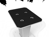 Kanto SX26W 26" Tall Fillable Speaker Stands with Isolation Feet - Pair, White V398-KO-SX26W