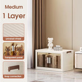 Stackable Storage Boxes with Transparent Doors - Modular Organizer for Home & Pantry 55*32*31cm V888-ELOSUNG10909