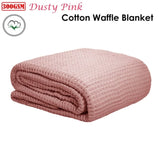Cotton Waffle Blanket Dusty Pink King V442-ATX-BLANKET-WAFFLE-DUSTYPINK-KI