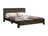 Bed Frame King Size in Solid Wood Veneered Acacia Bedroom Timber Slat in Chocolate V43-BED-NOWKCH
