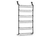 Artiss Over Door Storage Hanger Pantry 6-Tier Metal Hook Hanging Organiser Black OVDS-A-MET01-BK
