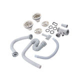 Kitchen Sink Drainer Pipe Stainless Steel S Bent with Double Drains Sewer Pipe Set for Bathroom Home V1294-YM0512-3112220081811