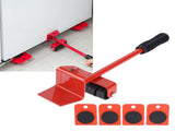 Furniture Mover Lifter Easy Slides Heavy Duty Transport Lifting Roller Tool with Ripping Bar V1294-YM0901-3117200157311