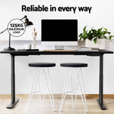 Artiss Standing Desk Motorised Electric Dual Motor Black 120CM HASD-B-M10-BKDF-BKDB-120