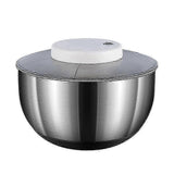 4.5L Electric Salad Spinner Vegetable Washer Silver White V1263-JX-5410