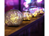 Solar Garden Light - Crack Glass Ball Solar Outdoor Garden Decorative Walkway Solar V1263-JX-1724