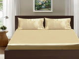 Ramesses Casablanca Satin Fitted Sheet Combo Set Champagne Queen V442-KIT-FITTEDSS-CASABLANCASATIN-CHAMPAGNE-QS