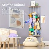 Corner Stuffed Animal Zoo Storage Rack - Elastic Cord Plush Toy Organizer V888-ELOSUNG55317