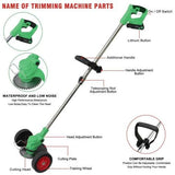 Green Whipper Snipper Mower Cordless Grass Trimmer Lawn Cutter Battery Brushcutter V201-CUT0005GR8AU