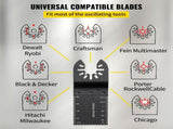 100PCS Oscillating Saw Blades, Quick Release Multitool Blades Kit, HCS Tool Blades for Wood Plastic, V952-BDGJDPG100PCSS199V0