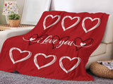 Blankets Full Sizes and Throws Valentine's Day Series Flannel Home Office Nap V1192-AZ-W-33635