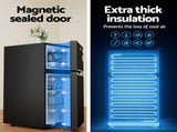 Devanti 85L Bar Fridge Mini Freezer Refrigerator Black BF-F-D-90L-BK