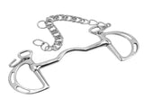 D Ring Horse Bit Stainless Steel Horse Mouth Snaffle Bit with Chain for 135mm Horse Mouth V1294-YM0717-3111220221011