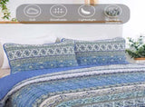 Blue teak Sunrise Floral Lightweight 3 Pc Bedspread & Pillow Cover Set V745-AC080526Q13U
