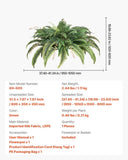 VEVOR Artificial Boston Fern Large Plastic Fern 80 Branches Indoor Outdoor Decor V952-XDSRZJLZWBHH076QJ001V0