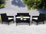 Levede 4PCS Outdoor Furniture Setting OD1017-BK