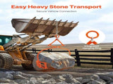 609mm Stone Lifting Tongs, 2-Claw Rock Tongs, Heavy Duty Steel Log Tongs, 500KG Lifting Capacity, V952-YMBYQ24YC2ZBYQ5WXV0