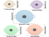 Multicolor Two-Set Five-Piece Silicone Fresh-Keeping Lids - Heat-Resistant, Anti-Spill, and V888-ELOSUNG28462