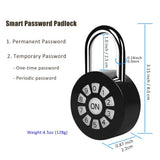 Smart Password Padlock - Password/Phone APP Control Padlock - Access Lock via Bluetooth V1192-AZ-W-11239