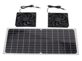 Solar Powered Dual Fan Kit 16W Monocrystalline Solar Panel with Aluminum Frame Solar Exhaust Fan for V1294-YM0901-3111250057811