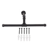 Wall Mount Clothes Rack Floating Iron Pipe Coat Hat Rack Multifunctional Clothing Hanger Black V1294-YM0703-3117230065911