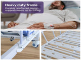 EQUIPMED Electric 8 Function Medical Bed , w/ Mattress & Over Bed Table, Adjustable Back and Leg V219-BNSADBEQE07A