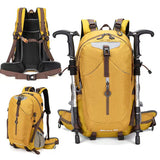 40L Yellow Lightweight Outdoor Hiking Backpack with Detachable Suspended Frame & Rain Cover V888-ELOSUNG55194-1