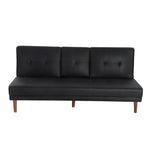 3 Seater Adjustable Sofa Bed With Cup Holder Black V264-SOF-609L-BLK-NA-1