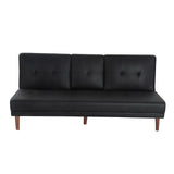 3 Seater Adjustable Sofa Bed With Cup Holder Black V264-SOF-609L-BLK-NA-1