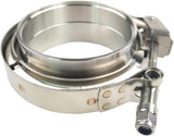 2 X 3 inch Quick Release V Band Clamp with Male Female Flanges 304 Stainless Steel for Turbo V1258-DP02-WO-158