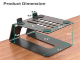 Desktop Speaker Stands with Vibration Absorption Pads, Metal Speaker Stands Pair Support Up to V1192-AZ-W-1091