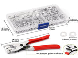 Pearl Snaps for Fabric Snap Pliers, Metal Button Kit Clothing, Shirts, Onesie, Romper,120 Set V1189-LWWAL-20260325-00701