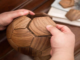 Handcrafteden Football Puzzle 3D Mortise and Tenon Soccer Ball Assembly Kit Walnut , Beech V1107-CS-LBSMZQ1