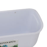 2PCS Hanging Poultry Feeder Plastic Livestock Feeding Trough for Chicken Geese Sheep Deer Dog White V1294-YM0901-3111250052412