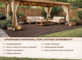 10PCS Interlocking Patio Deck Tiles 30cm x 30cm Outdoor Wood Flooring for Patio Garden Balcony V324-DTWPC-30-WAL-10P