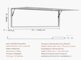 Concession Window 188x102cm, Aluminum Alloy Frame Service Window for Food Truck, Up to 85 Degrees V952-FWCK7440YC0YW73KQ001V0