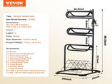 Freestanding Saddle Stand, 30 x 30 x 68.5 in, 3 Tiers Saddle Rack, Heavy Duty Saddle Blanket Holder V952-MAJLS3030685HTNTLV0