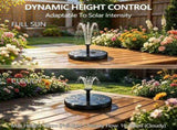 Solar Bird Bath Fountains, Solar Fountain Pump with 6 Nozzles, Free Standing Floating Solar Powered V1366-AZ2-W-11012