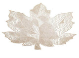 Placemats Set of 2, Vinyl Table Mats Hollowed-Out Leaf Place Mats Dinner Table Decor Mats for V1192-AZ-W-15577