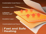 Electric Heated Foot Warmers for Men and Women 16"x16" Double Layer with 6 Temperature & 4 Timer V1107-742-97468-DKG