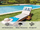 2-Pack Outdoor Chaise Lounge Head Pillow with Strap, Waterproof Neck Headrest with Adjustable V1369-AZ3-W-19076